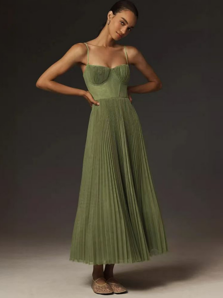 Rosetta - Dames Jurk Sleeveless Pleated Maxi