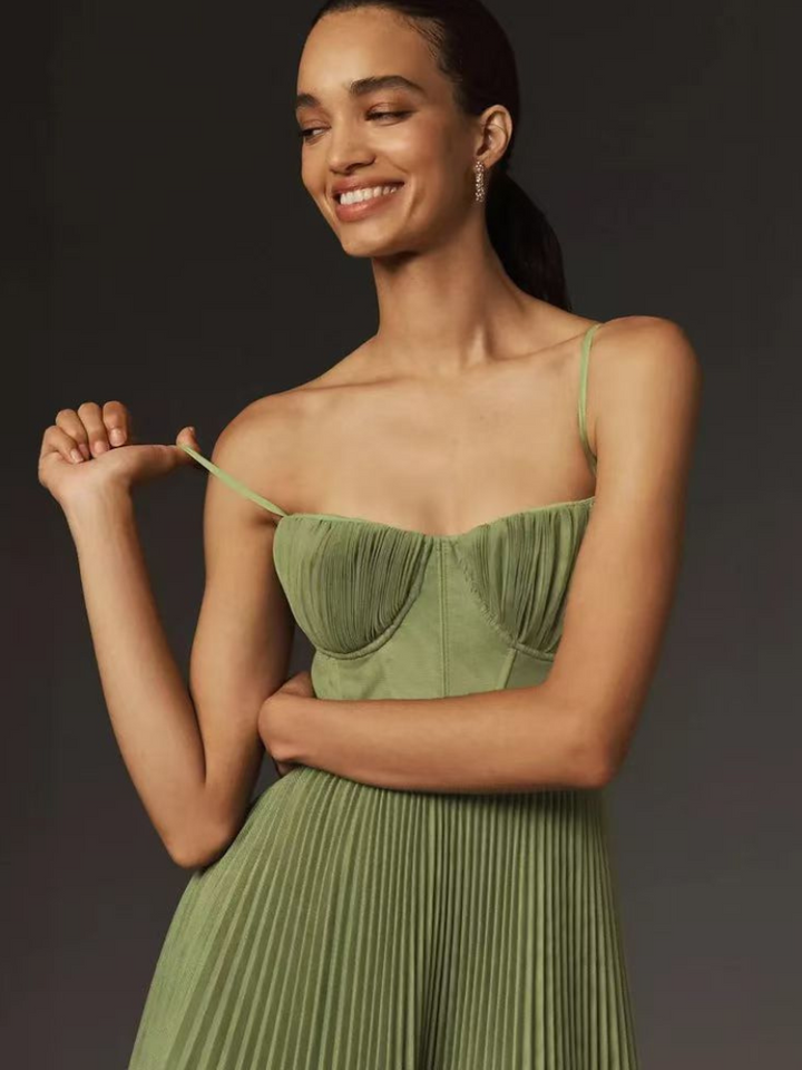 Rosetta - Dames Jurk Sleeveless Pleated Maxi