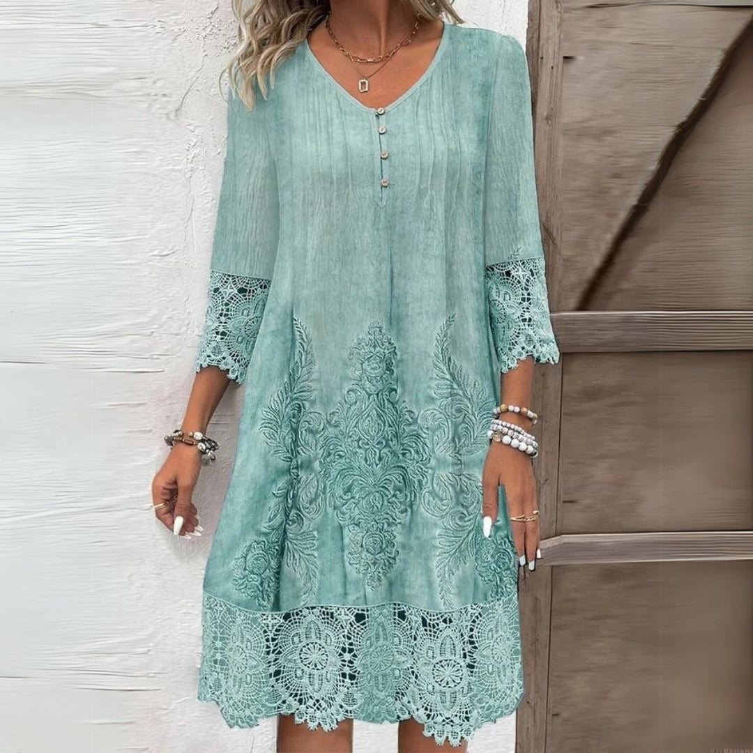 Teresa – Bloemen Midi Jurk