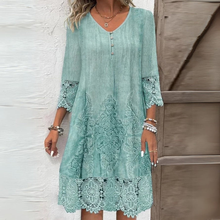 Teresa – Bloemen Midi Jurk