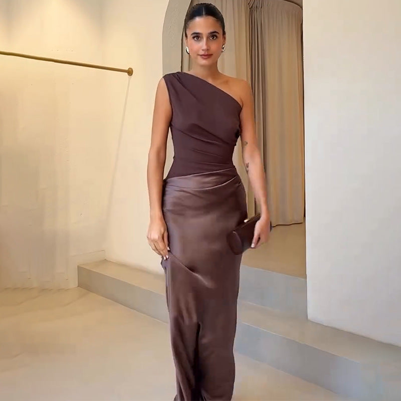 Sorella - Dames One-Shoulder Bruidsgast Avondjurk