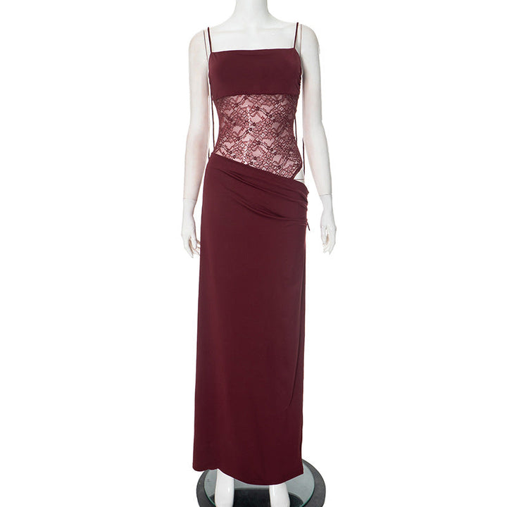 Valenza - Dames Jurk Lace Panel Maxi