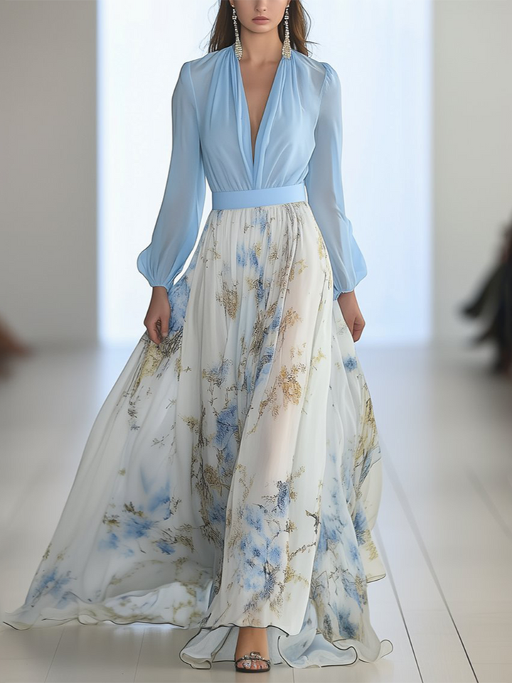 Angelica – Maxi Jurk met Stralende Bloemenprint
