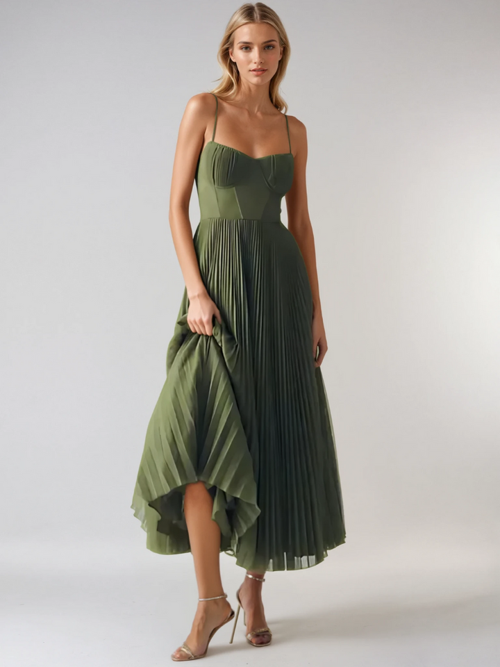Rosetta - Dames Jurk Sleeveless Pleated Maxi