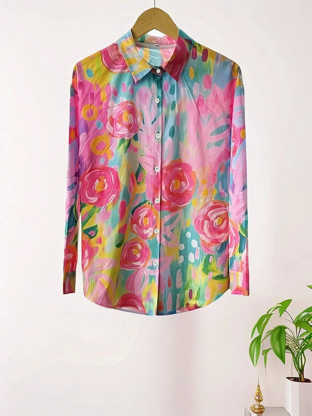 Camila – Dames Blouse met Kleurrijke Bloemenprint