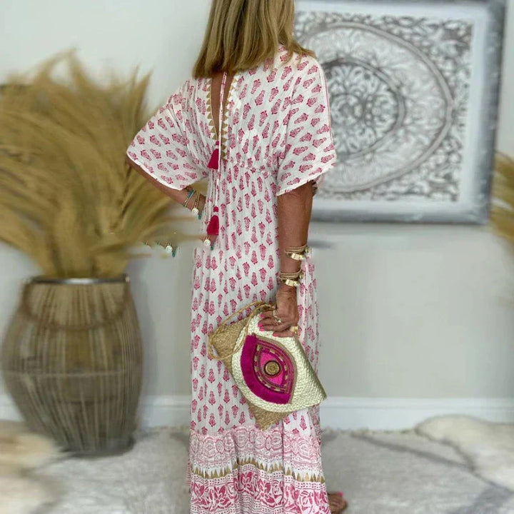 Solena - Dames Jurk Boho Print Maxi