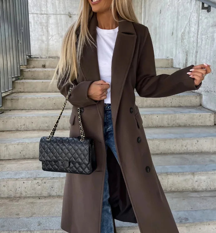 Abigail - Elegante Lange Trenchcoat