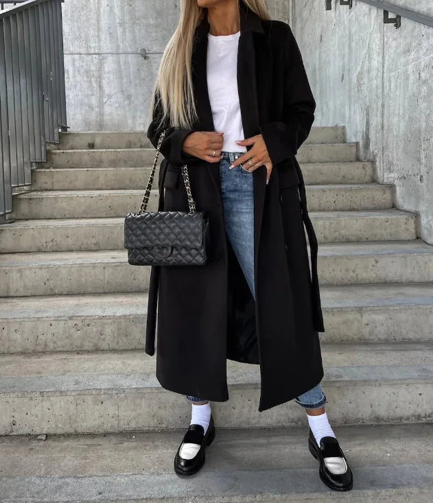 Abigail - Elegante Lange Trenchcoat