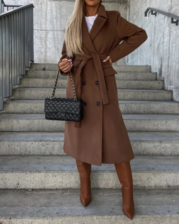 Abigail - Elegante Lange Trenchcoat