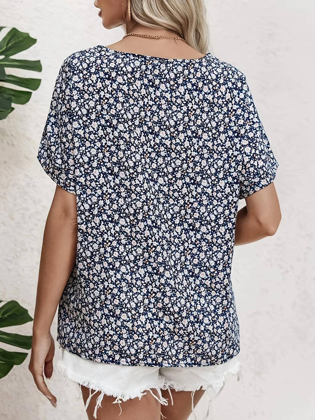 Giuliana – Dames Blouse met Bloemenprint en Knoopsluiting