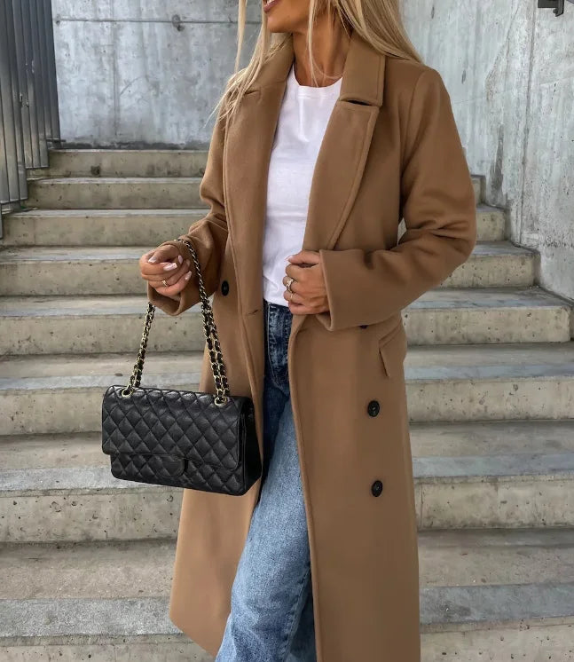 Abigail - Elegante Lange Trenchcoat