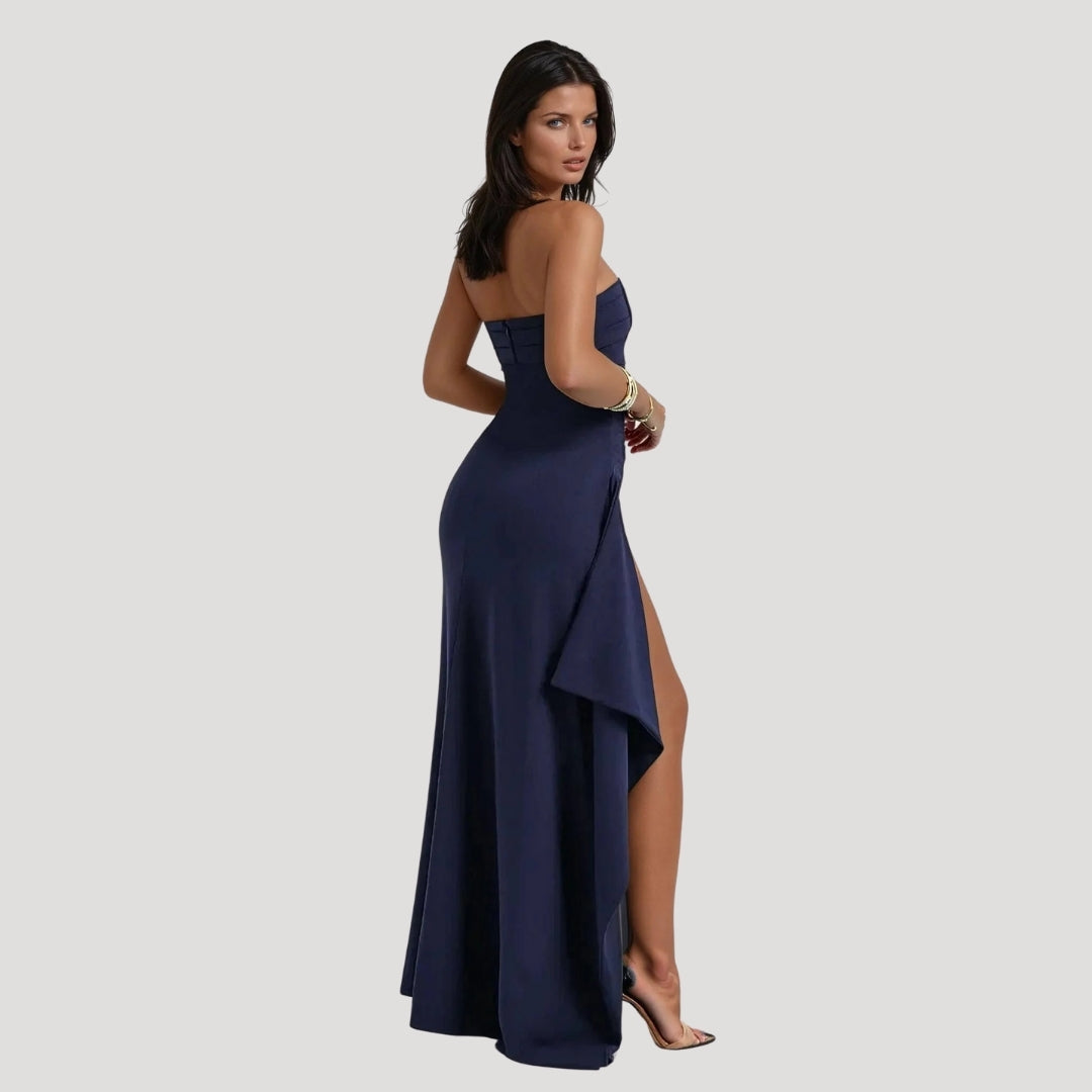 Noor - Strakke strapless maxi jurk voor dames