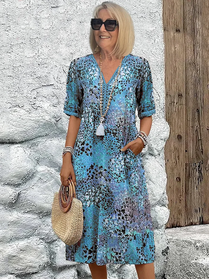 Marisa - Ontspannen elegantie bloemen jurk