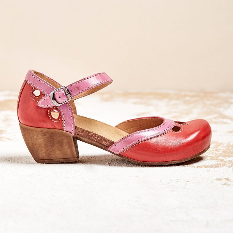 Evelina – Dames Orthopedische Lage Hak Platte Sandalen