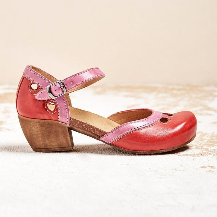 Evelina – Dames Orthopedische Lage Hak Platte Sandalen