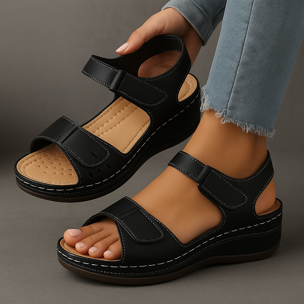 Zinovia – Orthopedische Sandalen met Wedge Hak