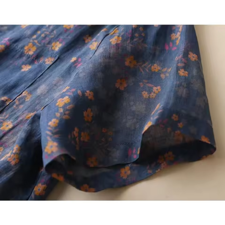 Marciana – Dames Blouse Bloemenprint met Halve Knoopsluiting