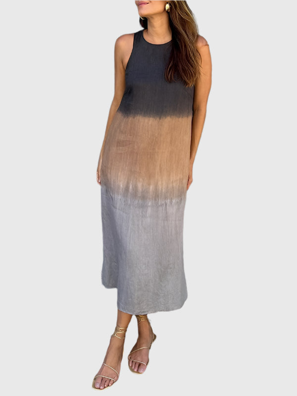 Aurevina - Dames Jurk Mouwloos Ombre Midi
