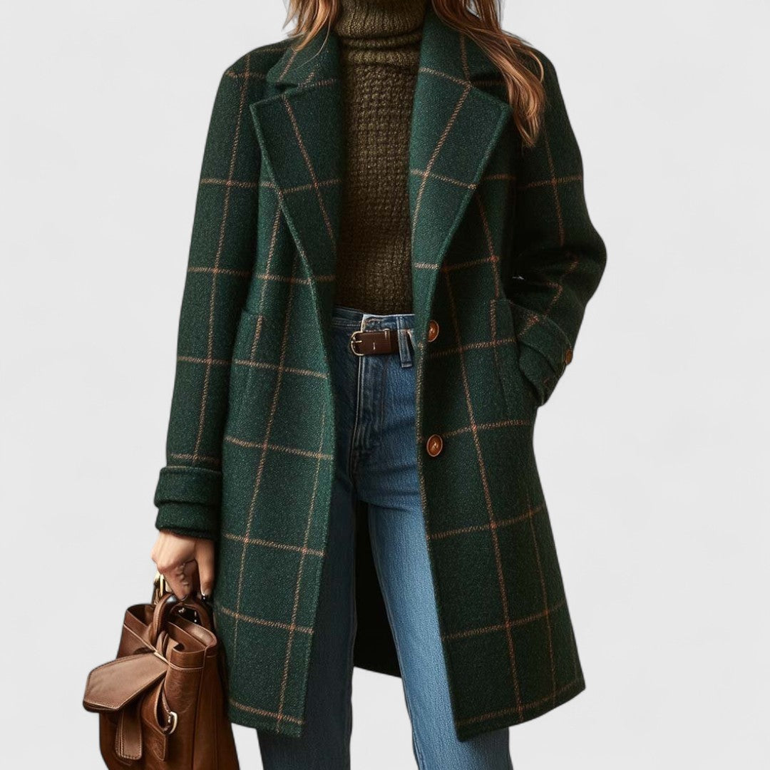 Nora - Stijlvolle Lange Button-Down Jas