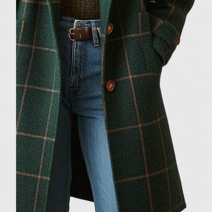 Nora - Stijlvolle Lange Button-Down Jas