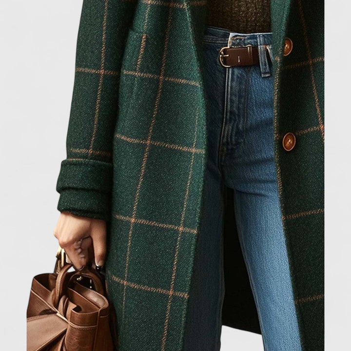 Nora - Stijlvolle Lange Button-Down Jas
