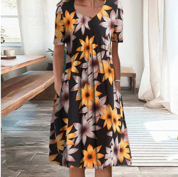 Elisa - Praktische elegantie bloemen jurk