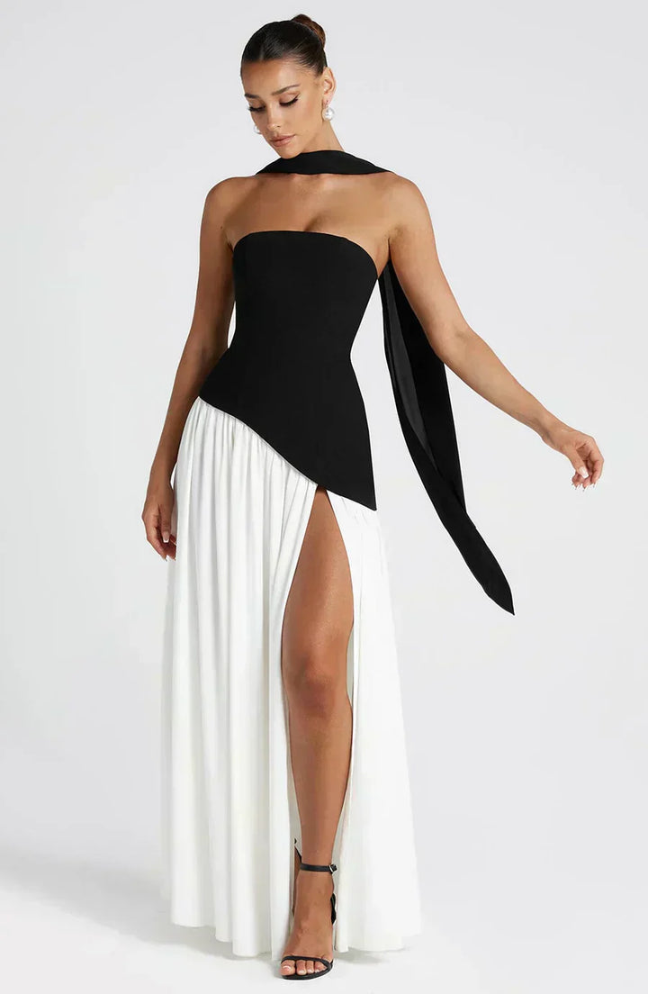 Esmee - Elegante Asymmetrische Maxi Jurk
