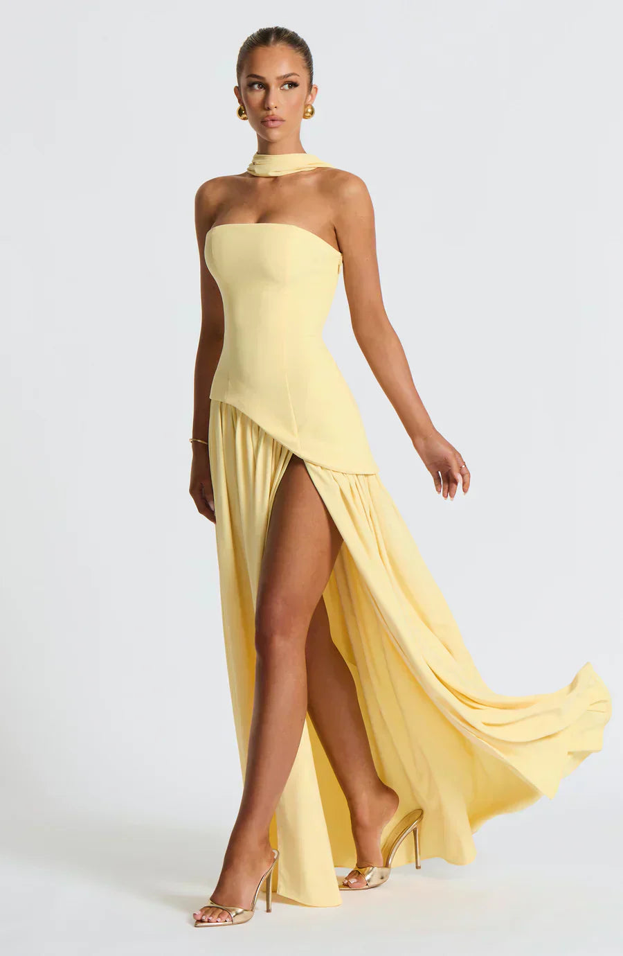 Esmee - Elegante Asymmetrische Maxi Jurk