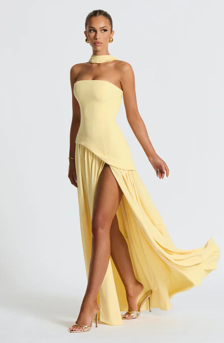 Esmee - Elegante Asymmetrische Maxi Jurk