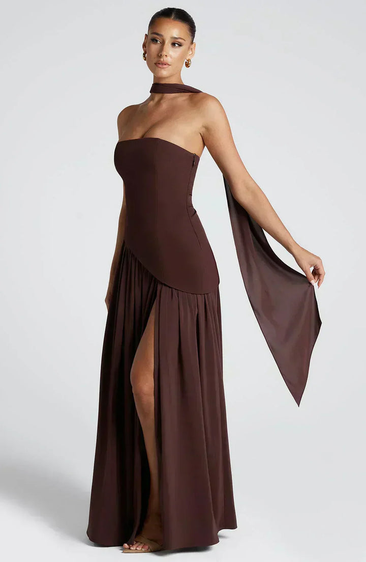 Esmee - Elegante Asymmetrische Maxi Jurk