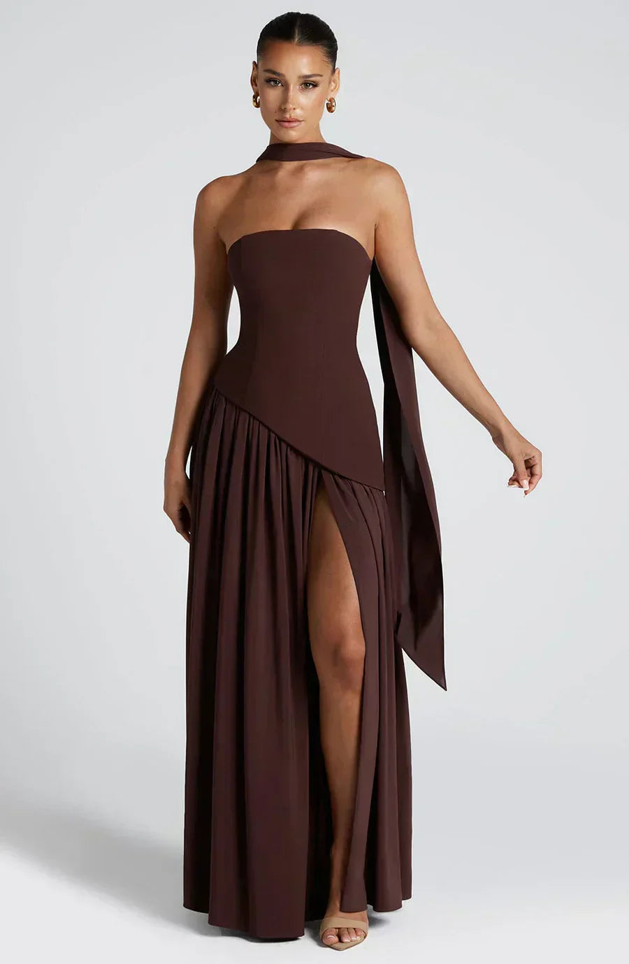 Esmee - Elegante Asymmetrische Maxi Jurk