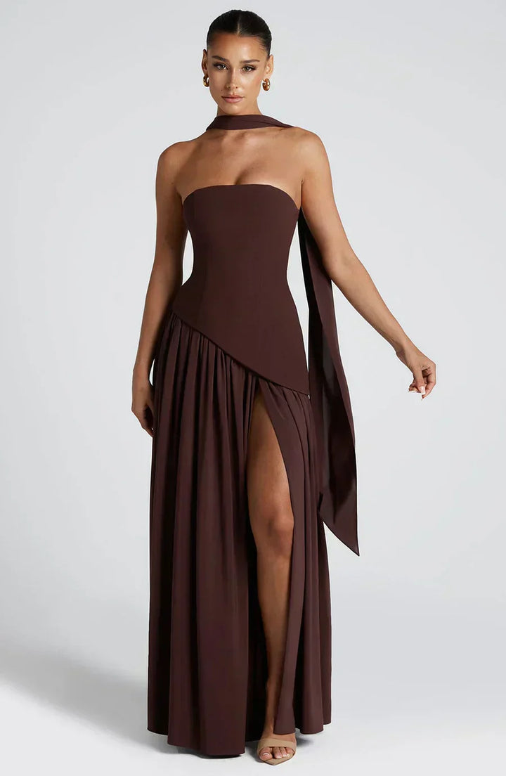Esmee - Elegante Asymmetrische Maxi Jurk