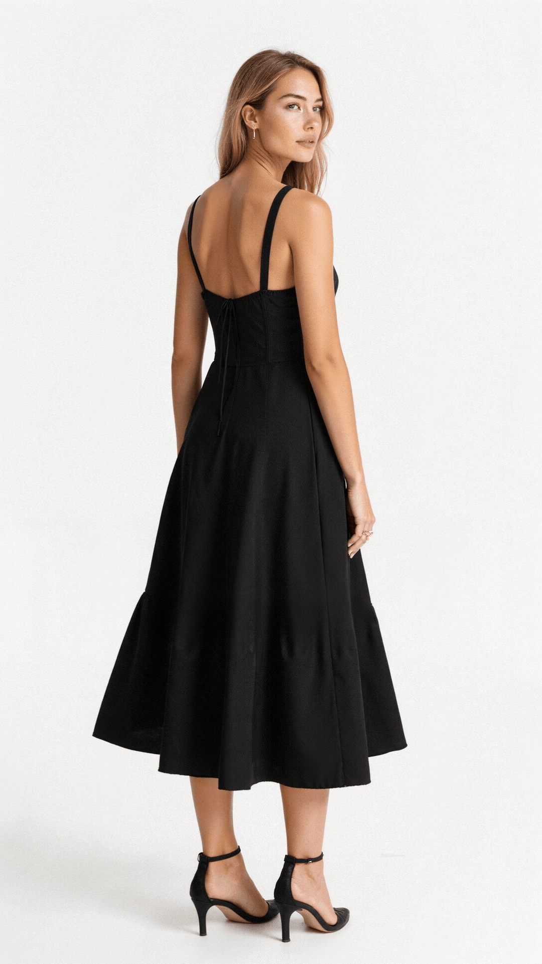 Callie – Bloemen Chic Corset Midi Jurk