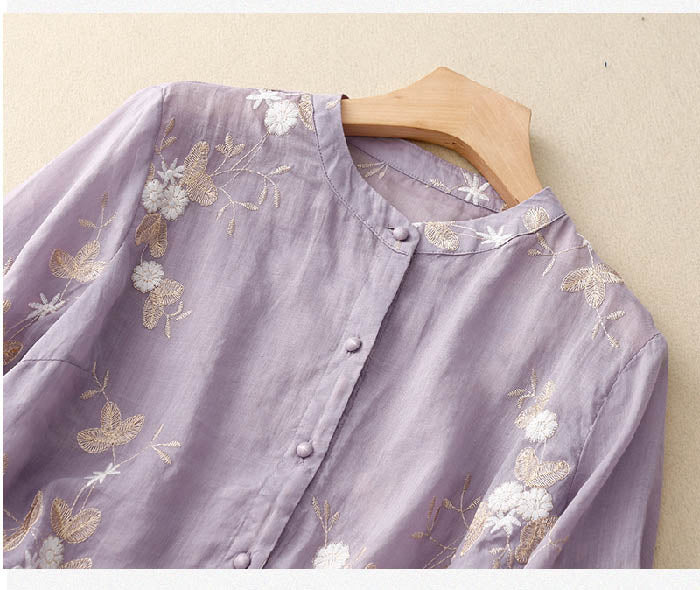 Rosanna – Dames Blouse met Geborduurde Details